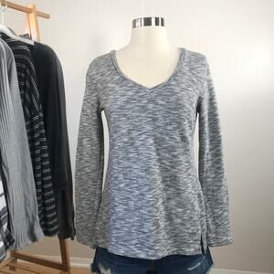 J. Crew Mercantile • V-Neck Tunic Sweatshirt Gray